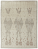 8' X 10' Gray and Red Wool Geometric Hand Knotted Area Rug