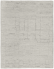 6' X 9' Gray and Ivory Abstract Hand Woven Worn Faded Area Rug