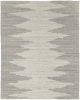 6' X 9' Gray and Ivory Ombre Hand Woven Area Rug