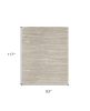 8' X 10' Ivory Abstract Hand Woven Worn Faded Area Rug