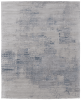 8' X 10' Gray Taupe and Blue Abstract Hand Tufted Area Rug