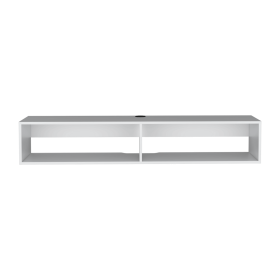 59" White Floating Mount TV Stand