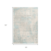 8' X 10' Blue Abstract Hand Knotted Area Rug