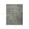 8' X 10' Gray Abstract Hand Knotted Area Rug