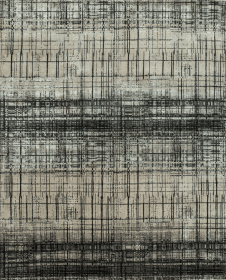 8' X 10' Black Abstract Hand Knotted Area Rug