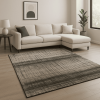 8' X 10' Black Abstract Hand Knotted Area Rug