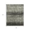 8' X 10' Black Abstract Hand Knotted Area Rug
