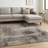 8' X 10' Purple Abstract Hand Knotted Area Rug