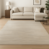 8' X 10' Beige Abstract Hand Knotted Area Rug