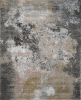 8' X 10' Brown and Gray Abstract Hand Knotted Area Rug