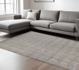 10' X 14' Gray And Light Brown Wool Abstract Hand Woven Area Rug