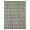 10' X 14' Gray And Beige Wool Plaid Hand Woven Area Rug