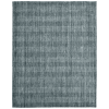 10' X 14' Blue And Ivory Wool Plaid Hand Woven Area Rug
