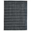 10' X 14' Charcoal And Gray Wool Plaid Hand Woven Area Rug