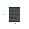 10' X 14' Charcoal And Gray Wool Plaid Hand Woven Area Rug
