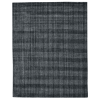 10' X 14' Charcoal And Gray Wool Plaid Hand Woven Area Rug