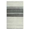 9' X 12' Ivory Gray And Green Wool Striped Hand Woven Area Rug