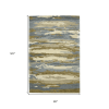 8' X 10' Light Blue Ivory And Brown Wool Abstract Hand Tufted Area Rug