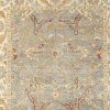 6' X 9' Gray And Beige Wool Oriental Hand Knotted Area Rug