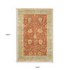 6' X 9' Red And Gray Wool Oriental Hand Knotted Area Rug