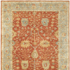 6' X 9' Red And Gray Wool Oriental Hand Knotted Area Rug
