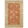 6' X 9' Red And Gray Wool Oriental Hand Knotted Area Rug