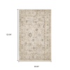 8' X 10' Beige And Gold Oriental Hand Tufted Area Rug