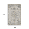 8' X 10' Gray And Gold Medallion Hand Tufted Area Rug