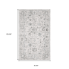 8' X 10' Ivory And Teal Blue Oriental Hand Tufted Area Rug