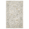 9' X 12' Ivory And Blue Oriental Hand Tufted Area Rug