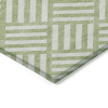 10' X 14' Artichoke Green And Ivory Geometric Washable Indoor Outdoor Area Rug