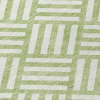 10' X 14' Artichoke Green And Ivory Geometric Washable Indoor Outdoor Area Rug