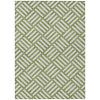 10' X 14' Olive Green And Ivory Geometric Washable Indoor Outdoor Area Rug