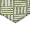 10' X 14' Olive Green And Ivory Geometric Washable Indoor Outdoor Area Rug