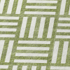 10' X 14' Olive Green And Ivory Geometric Washable Indoor Outdoor Area Rug