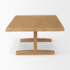 55" Natural Solid Wood Double Pedestal Coffee Table