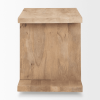 22" Brown Solid Wood Sled End Table With Shelf