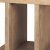 22" Brown Solid Wood Sled End Table With Shelf