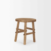 23" Brown Distressed Solid Wood End Table