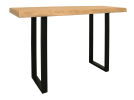 47" Natural and Black Solid Wood and Metal Live Edge Console Table