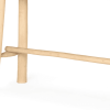 66" Light Brown Solid Wood Trestle Console Table