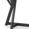 54" Brown Solid Wood Trestle Console Table
