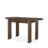 59" Dark Brown Solid Wood Oval Writing Desk