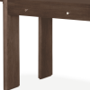 59" Dark Brown Solid Wood Oval Writing Desk
