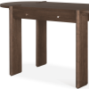 59" Dark Brown Solid Wood Oval Writing Desk