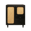 Distressed Solid Wood Three Drawer Sideboard with Two Doors