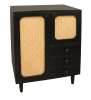Distressed Solid Wood Three Drawer Sideboard with Two Doors
