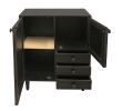 Distressed Solid Wood Three Drawer Sideboard with Two Doors