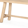56" Natural Distressed Solid Wood Live Edge Bench