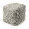 Woven Geometric Cube Pouf Ottoman